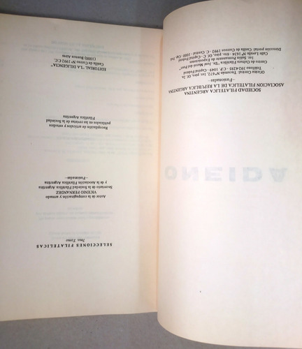 Libro Filatelia Oneida Malvinas Barquitos Aguila Panagra (Usado)