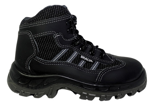 Bota Segurança Preto Bico Plástico Bracol Blqp Ca 26706