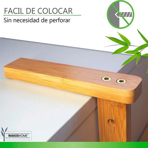 Rack De Cocina Especiero De Madera Estant De Pared 2 Niveles