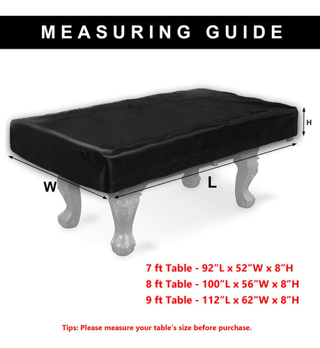 Womaco 7 8 9 Pies - Fundas De Mesa De Billar Resistentes Al