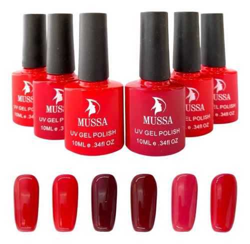 Gama De Gel Semipermanente Mussa 6 Pzs Para Uñas