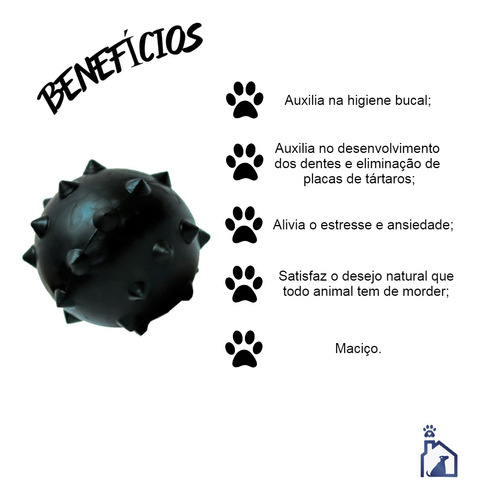 Brinquedo Para Cachorro Mordedor Pet Bola Dura Grande 85mm