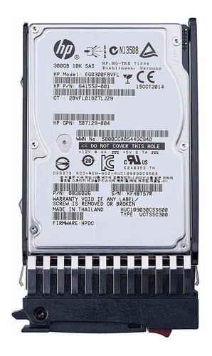 Imagen 1 de 2 de Disco duro interno HP 507127-B21 300GB plata y negro