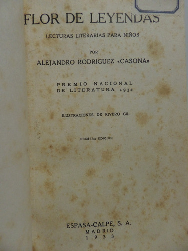 Flor De Leyendas,lecturas Para Niños, A R Casona