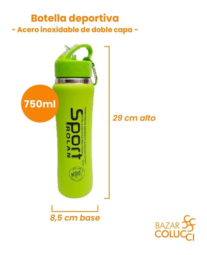 Botella Deportiva 750 Cc Frío/caliente, Corven Import