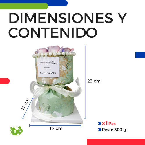 Ramo de Rosas Decorativas Artificiales Regalo para Novia Slim Company Flores Artificiales Eternas Color Verde 8 Piezas