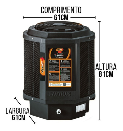Trocador De Calor De Piscina Aquecedor Aa15 220v Nautilus
