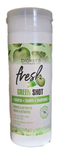  Salerm Biokera Fresh Green Shot Shampoo Detox Hidrata 100ml