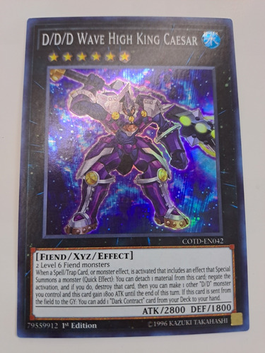 D/d/d Wave High King Caesar Cotd-en042 Super Rare Yugioh 