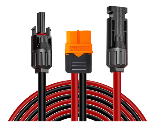 Conector Cable Carga Solar 12 Awg 10 Pie Adaptador Xt60i