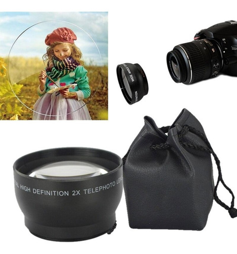 Imagem 6 de 6 de Lente Teleobjetivo Profesional De Aumento Para Cámara Nikon