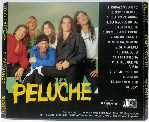 Cd Peluche (como Estas Tu)