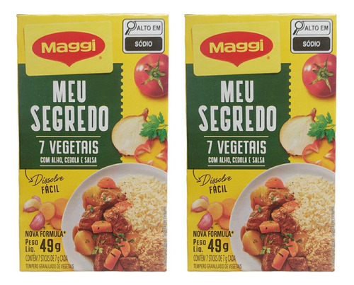 Tempero Meu Segredo Maggi Kit Com 2 Unidades De 49g