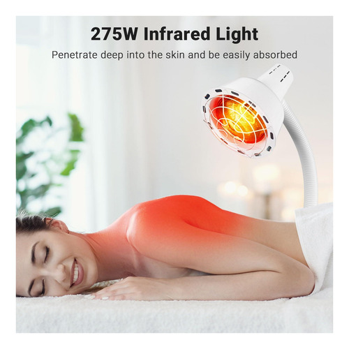 Lámpara Infrarroja Con Soporte, Lámpara De Terapia De Luz W