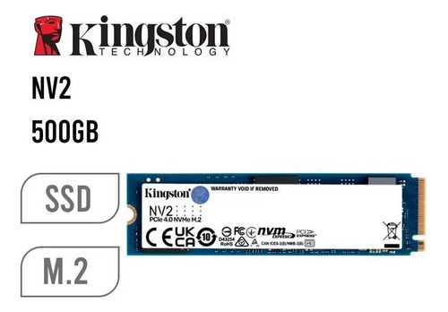 Unidad Solida Ssd 500gb Kingston Nv2 Nvme Pcie Snv2s/500g