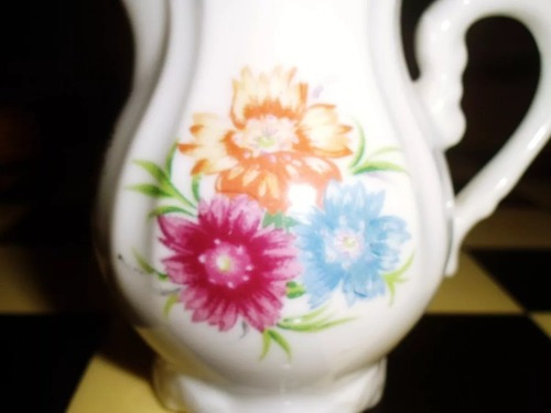 Lechera De Porcelana Made In Japan Con Dibujo De Flores Y De