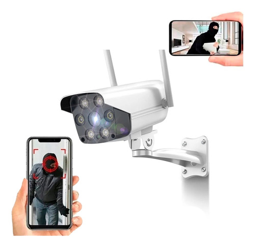 Camara De Seguridad Para Exterior Fija Wifi Full Hd Zoom X4