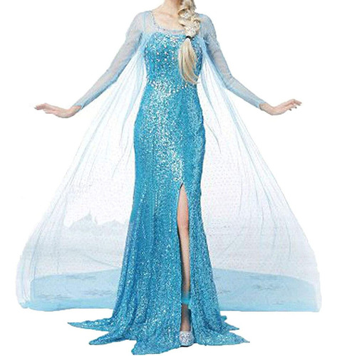 Disfraz De Princesa Elsa De Frozen Para Halloween, Para Muje