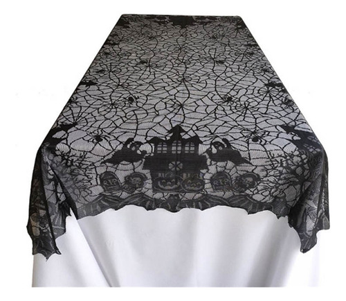 Mantel Con Forma De Calavera De Encaje Para Halloween En For