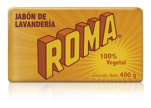 Roma Jabón Barra Lavandería 100% Vegetal 400g Biodegradable