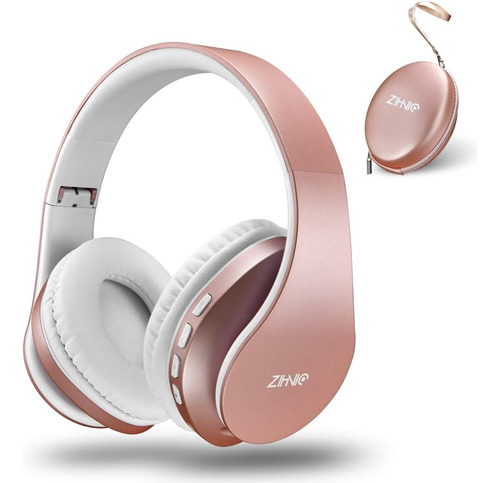 Audífono Zihnic Wh-816, Recargable, Over-ear, Rosa Dorado