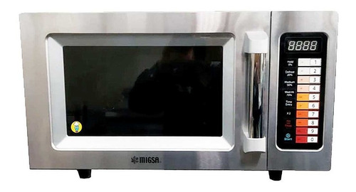 Imagen 2 de 3 de Microondas industrial Migsa MC09D acero inoxidable 25L 120V
