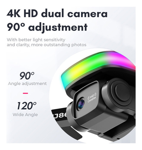 Drone U Con Cámara 4k Hd Fpv De Localización De Flujo Óptico