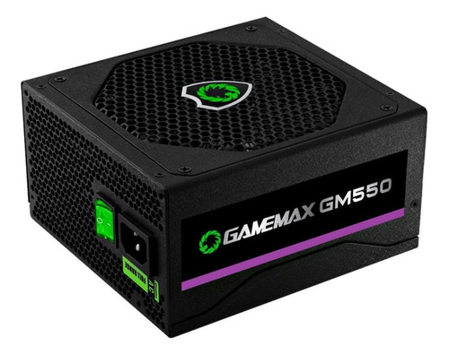 Fonte de alimentação para PC GameMax GM550 550W  preta 100V/240V