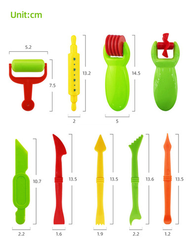 Set De 26 Accesorios De Plastilina Model Tools Pieces, Vario