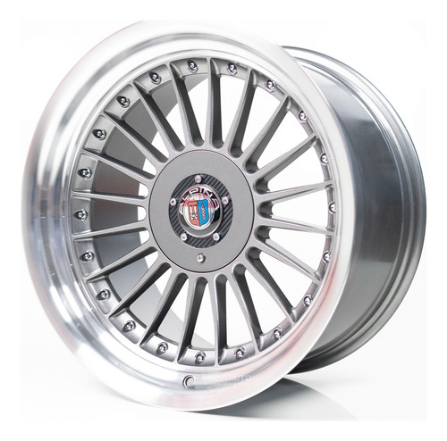 Rodas 17 Bmw Alpina 5x120 E34 E39 E38 E36 E46 2 Talas Cor Cinza-escuro