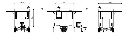 Projeto Food Trailer Lanches Carretinha/reboque 1 Eixo Diy