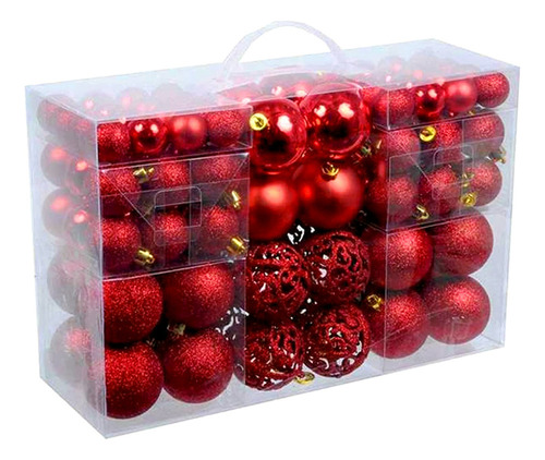 Caja De 100 Bolas Navideñas Para Adornos De Árbol De Navidad