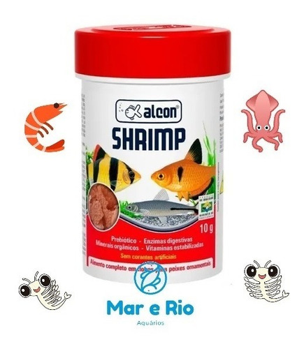 Ração Alcon Shrimp 20g Camarão Artêmia Lula P/sumatra Tetras