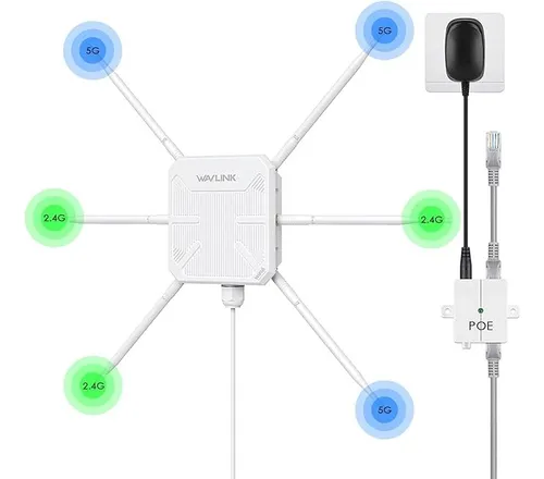 comprar Roteador Wavlink Aerial Hd9s Ax3000s Branco 6 Antenas