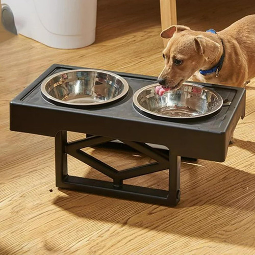 Recipiente De Comida Ajustable Con Cuenco Para Perros