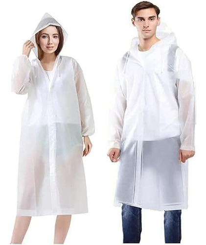 2 Piezas Chubasqueros Impermeable Chubasquero Transparentede Color Talla