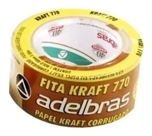 Fita Crepe Kraft 770 Corrugado 48mm X 50m - Adelbras
