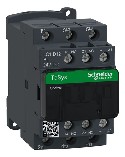Contator 3p 12a 24vcc 1na+1nf Tesys D Lc1d12bl Schneider