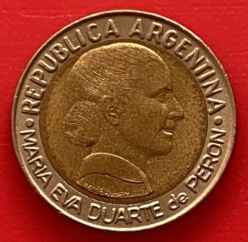 Eva Perón Moneda Bimetálica 1 Peso Año 1997 -
