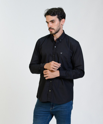 Camisa Poplin Hombre Brooksfield Bolsillo Regular Fit 3584b