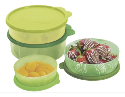 Tupperware Set Refriredondos Verde