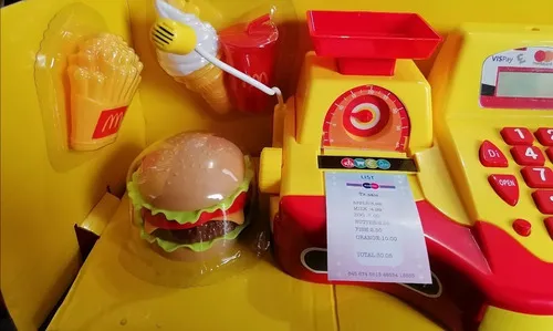 Caja Registradora Juguete Mcdonald's Color Amarillo/rojo