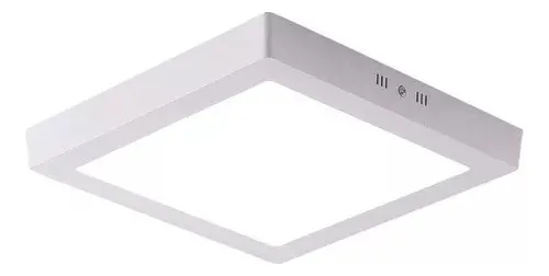 Foco Panel Led Plafon Sobrepuesto Cuadrado 18w Luz Fria 21cm Color Blanco Blanco