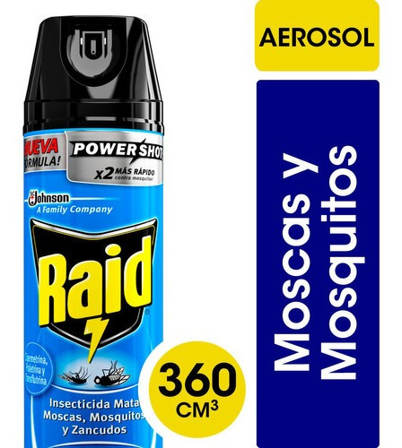 Imagen 2 de 3 de Aerosol Raid Mata Moscas Y Mosquitos X 360ml
