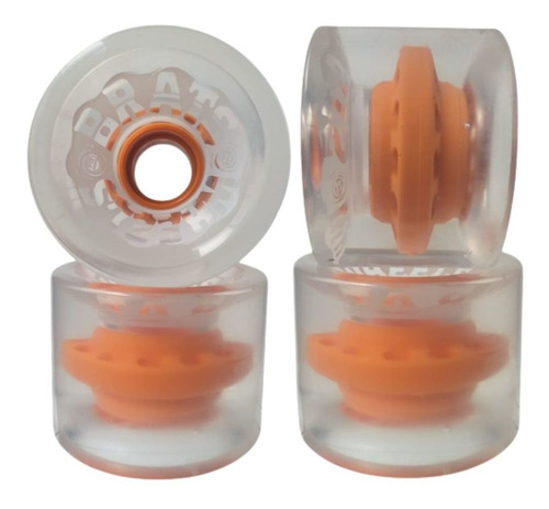 Roda Brats Wheels 70mm 78a Laranja Transparente