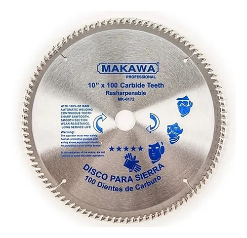 Disco Banco Sierra Makawa 10 100 Eje 30mm Mk-0172