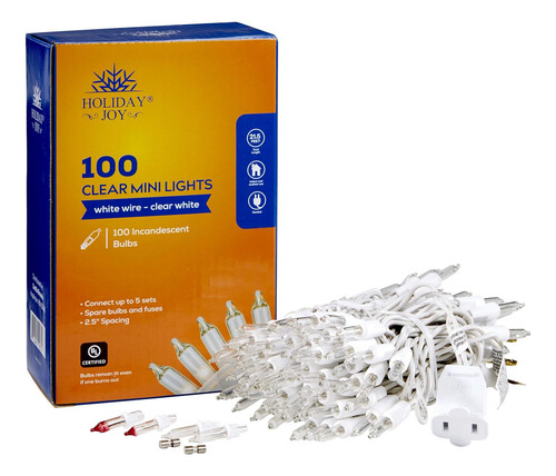 Cadena De Luces 100 Led Blancas Para Árbol De Navidad