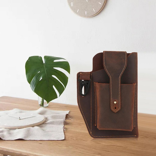 2 Funda De Cuero Para Teléfono Para Hombre Para Bolso Con
