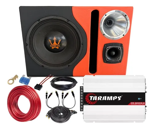 Caixa Trio Rex 400 12 Pol Corneta Jbl D200x + Modulo Ds800w