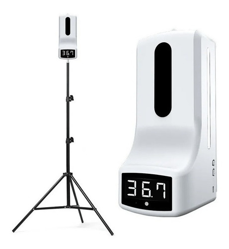 Imagen 1 de 3 de Termómetro Y Dispensador De Gel Automático K9 Con Pedestal